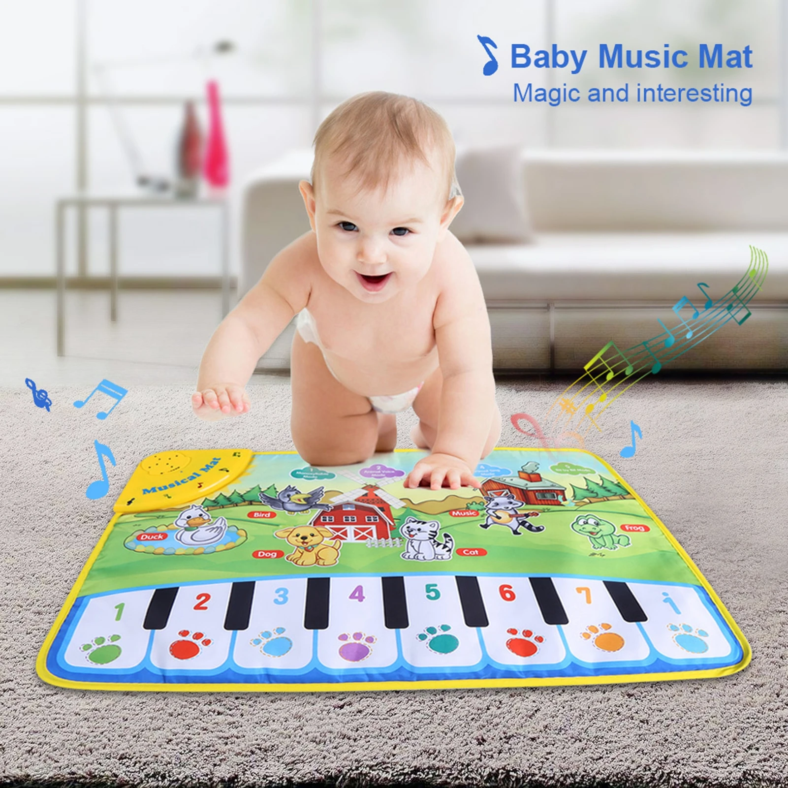 

Baby Music Mat Children Crawling Piano Carpet Educational Musical Toy Kids Gift