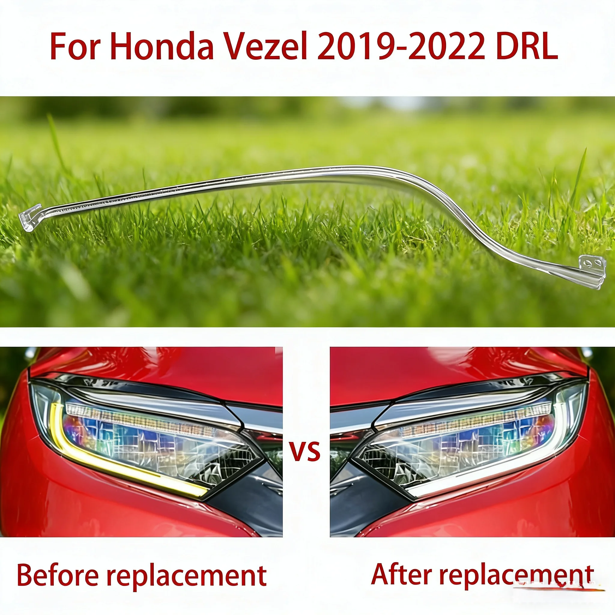 

Car headlight DRL Light Guide Light Guide Tube Headlight Daytime Running Light Guide Angel Eye For Honda Vezel HR-V 2019-2022
