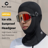 WEST BIKING Men's Summer Cycling Skull Cap Anti-UV Sun Protection Face Cover MTB Bike Motorcycle Headgear Bicycle Helmet Liner