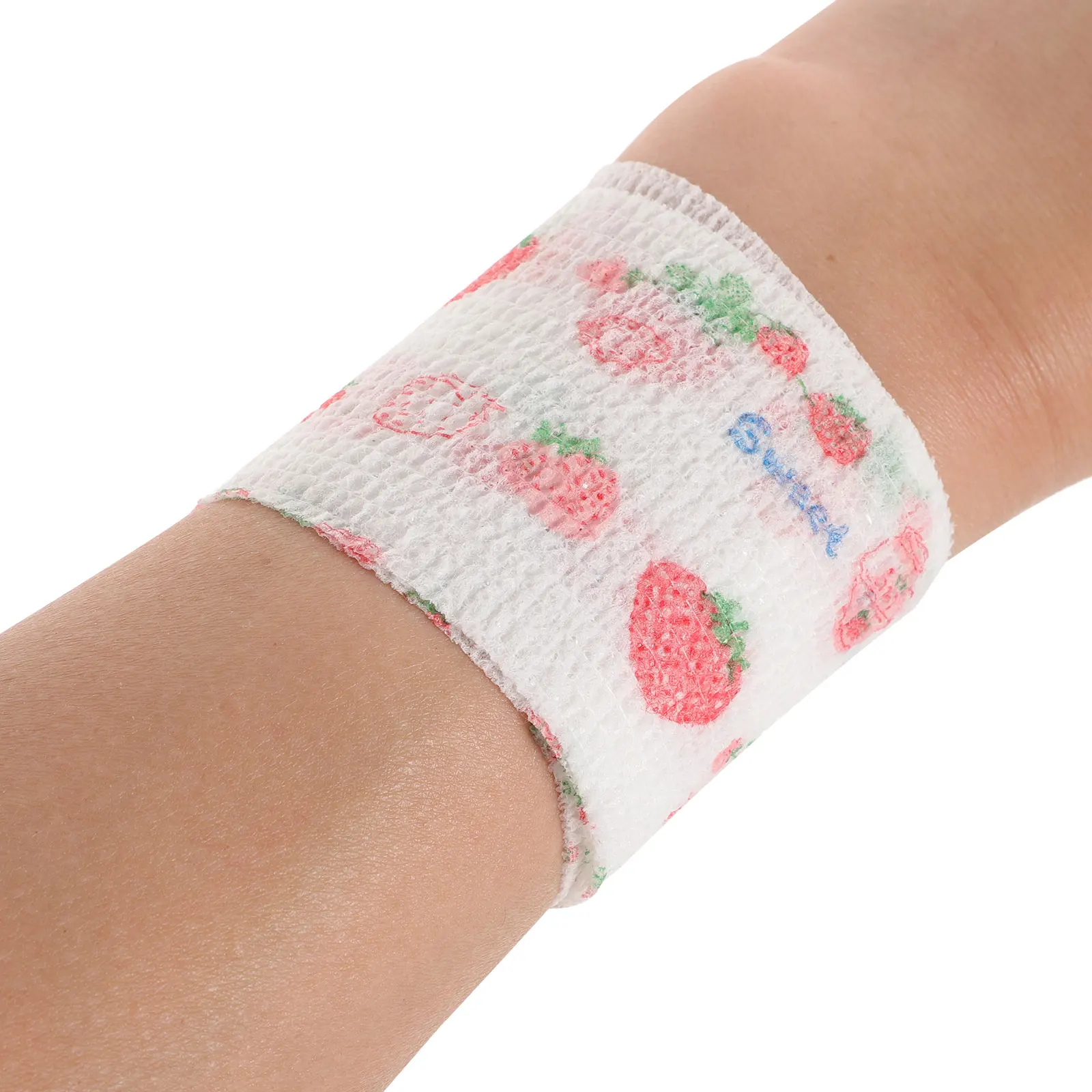 

5 Rolls 5CM Fruit Self-adhesive Sports Tape Gymnastics Wrap Portable Dog Bandage Elastic Pet Tapes Nonwoven Vet Wrap Colored