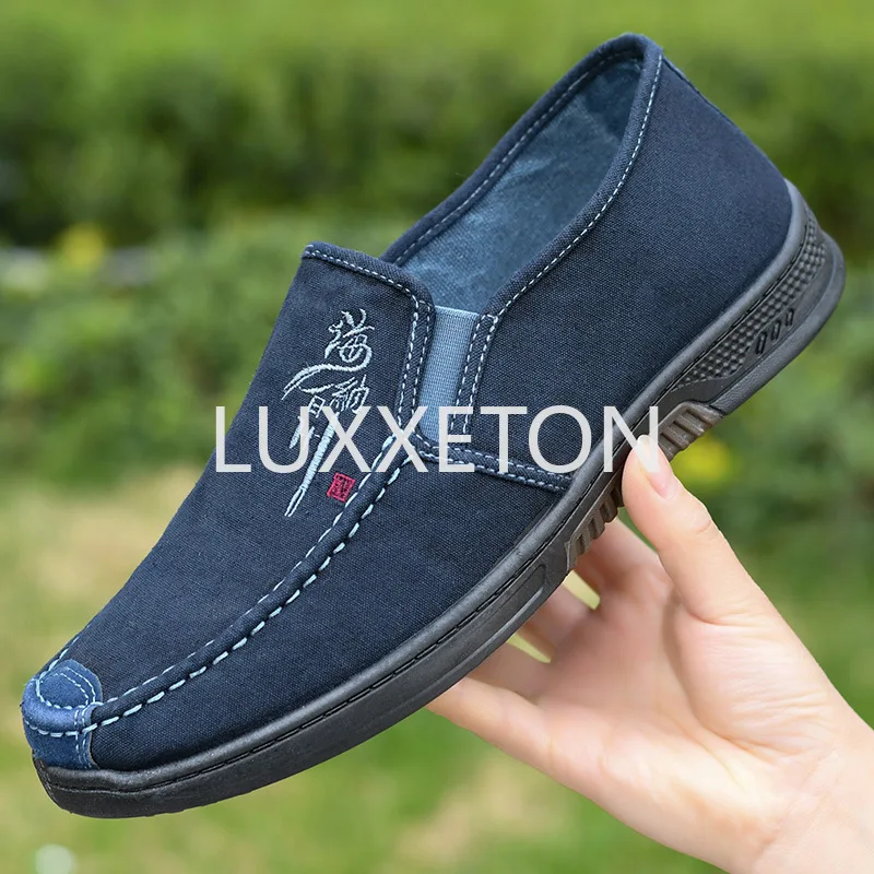 Men Denim Canvas Breathable Vulcanized Shoes Summer New Canvas Men Comfortable Breathable Denim Fashion Casual Sports Shoes