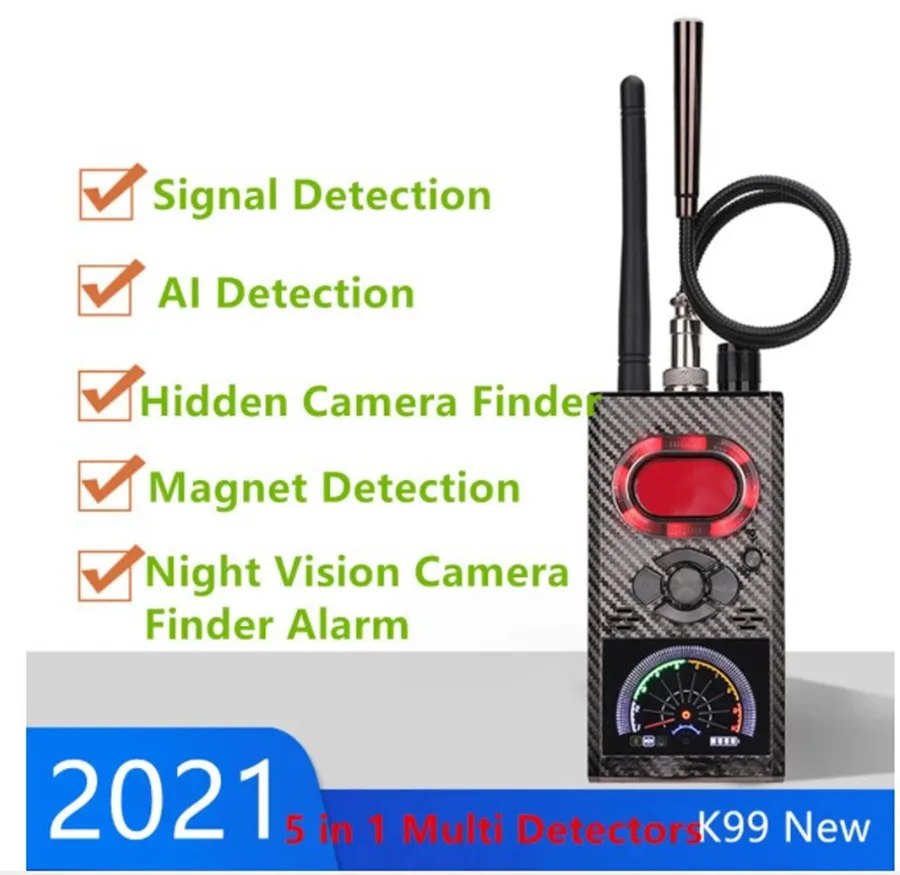 

Newest K99 Anti Spy Hidden Camera Detector RF Signal Wireless Camera Lens Bug GPS Tracker Magnetic GSM Device Scan Finder K88