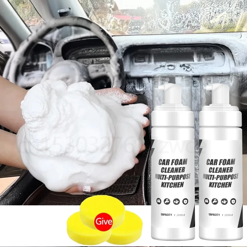 Multi-Purpose Foam Cleaner For Car Leather Kitchen Range Hood Clean Car Interior Home Wash Maintenance Surfaces Spray Foam Clean
