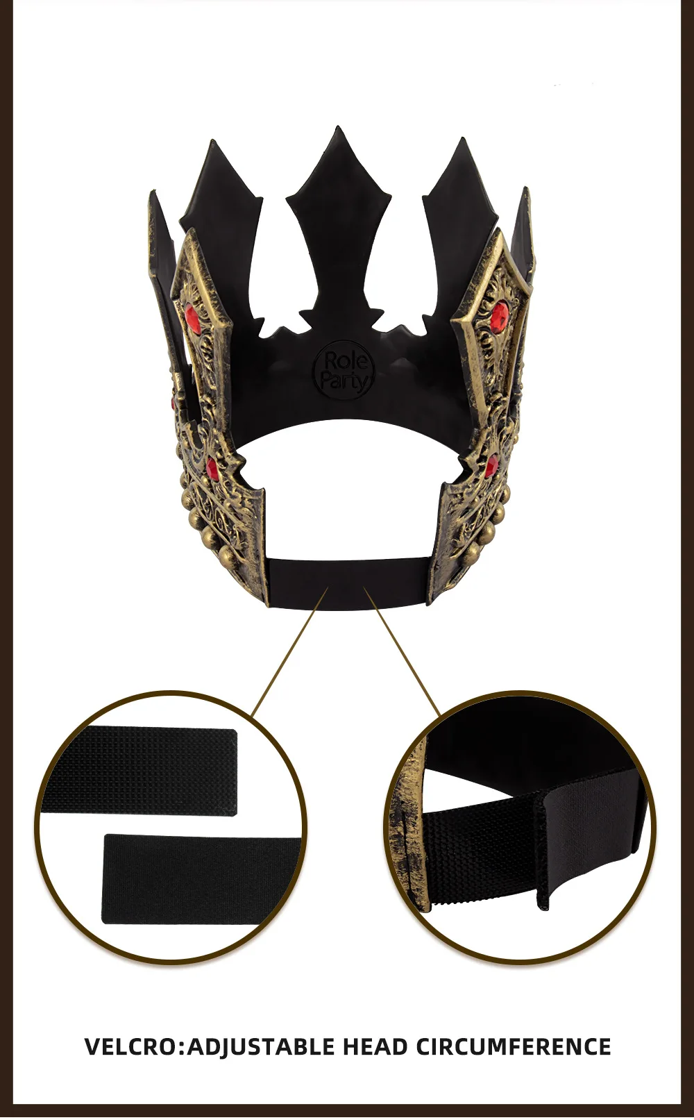 Königliche Kronen Cosplay König Königin Kronen Prinzessin Tiara Halloween Party Kostüme Zubehör Weihnachten Maskerade Kopfbedeckung Kostüm – Detail 10
