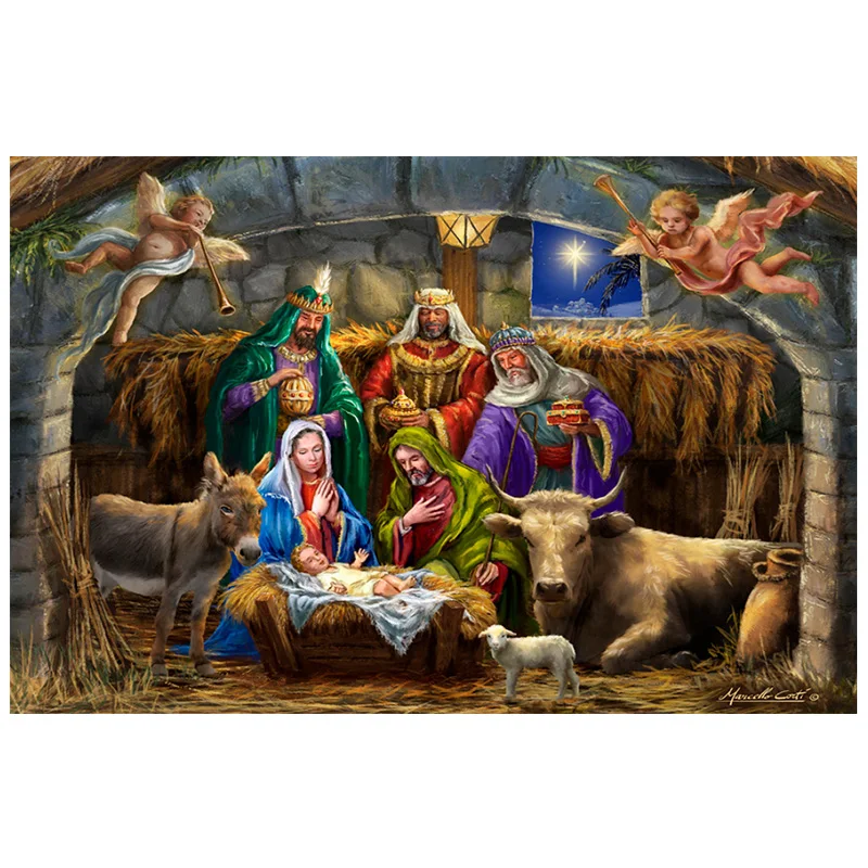 AB Diamond Stone cross stitch A Christmas Carol 5D DIY Diamond Embroidery Rhinestone Painting Diamond Brush