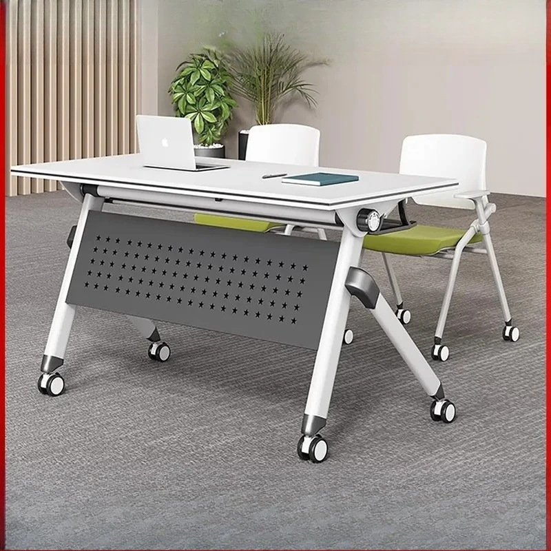 for Training Table and Chair Combination Educational Institution Splicing Conference Table Mobile Desk Long Desk Folding