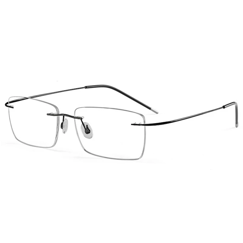 HOTOCHKI Style Square TR90 Eyeglasses Frame Glasses Man and Woman Plating Rimless Frame Optical Eyewears Super Flexible