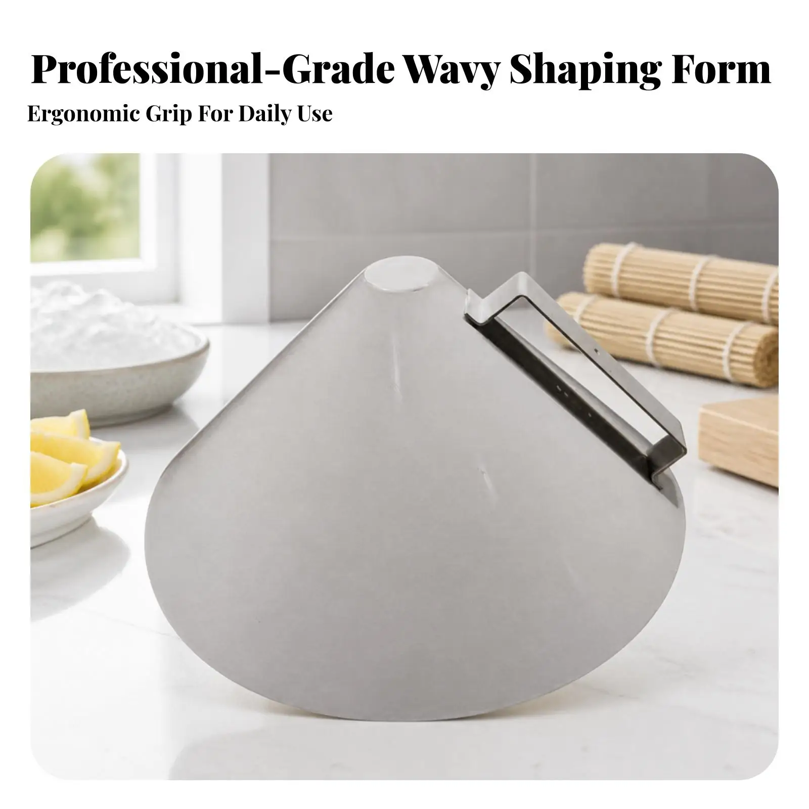Seafood Plating Form Smooth-Edged Triangular Cone Form for Chefs