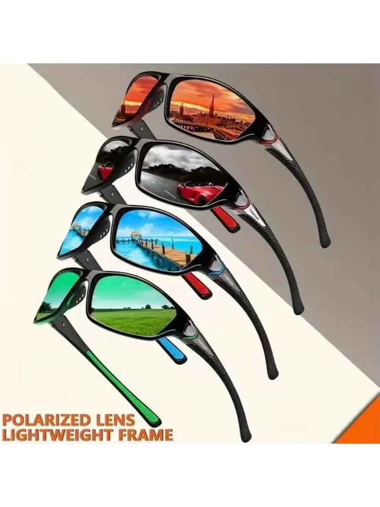 AliExpress MOONBIFFY Sports Polarized Sunglasses for Men Lightweight Night Vision Male Shades Cycling Driving Fishing Fashion Mirror Sunglass