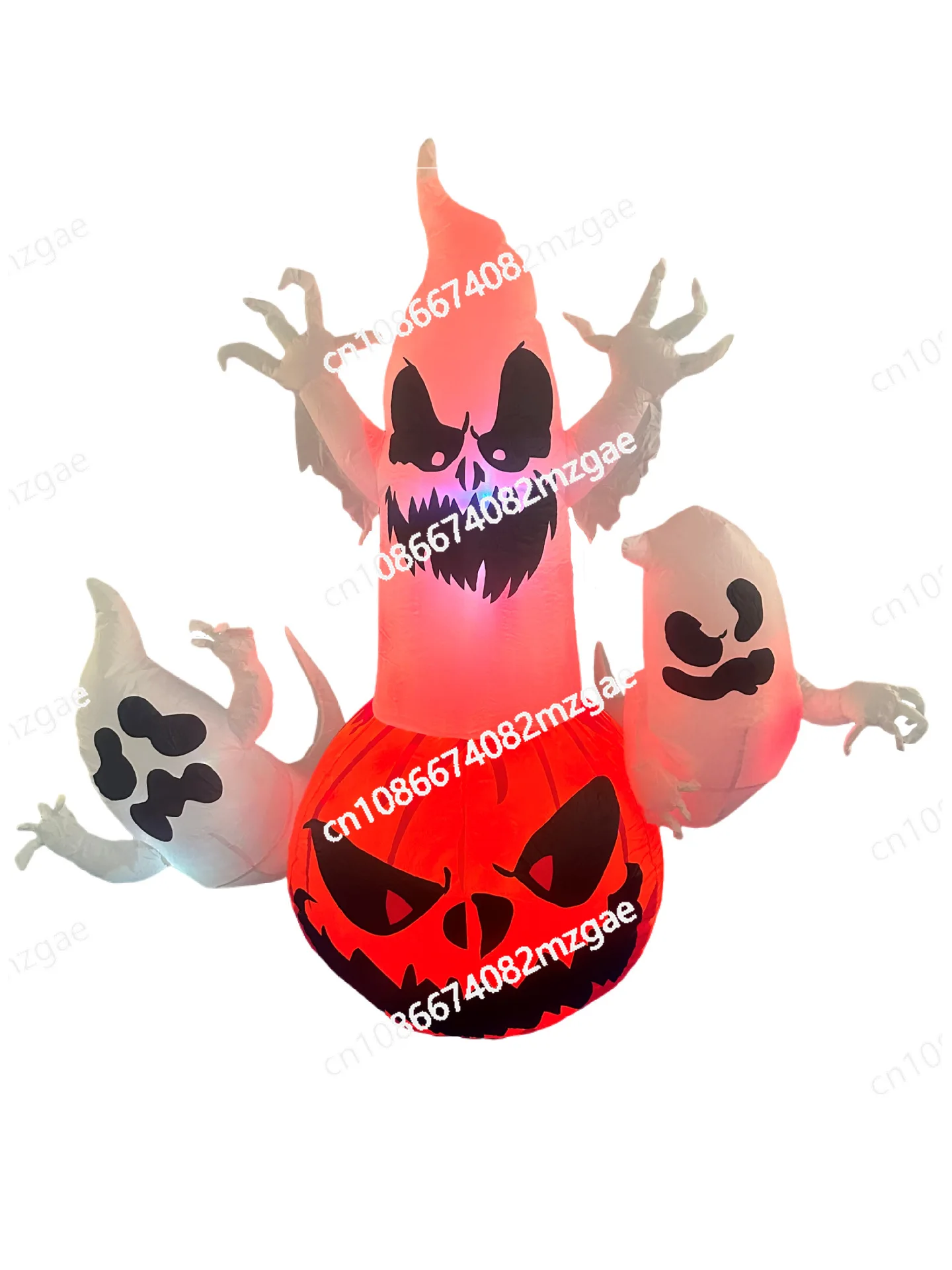 Halloween Inflatable Air Model Spot 24 Years 1.8 Meters Flame Lamp Pumpkin Ghost Garden Decoration