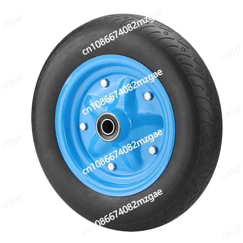 عربة صناعية ذات عجلات صلبة شديدة التحمل 300-8 مع عجلات مطاطية ممتازة - شاحنة يدوية لوجستية احترافية مقاس 14 بوصة