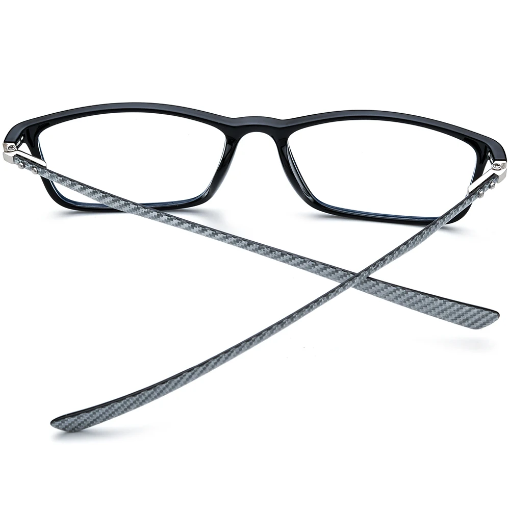 NIANZHEN TR90 ألياف الكربون النظارات الرجال مربع العلامة التجارية تصميم النظارات الإطار الرجعية خفيفة الوزن نظارات نظارات 0017
