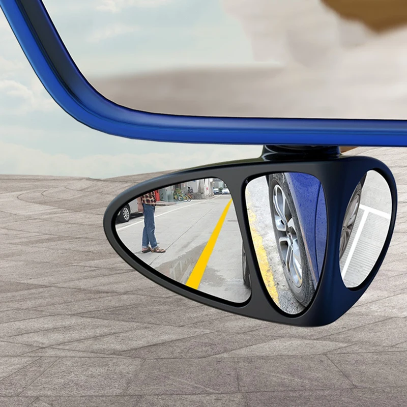 3 In 1 360 Degree Rotation Three Sided Blind Spot Mirror Reversing Parking Auxiliary Blind Spot Convex Mirror