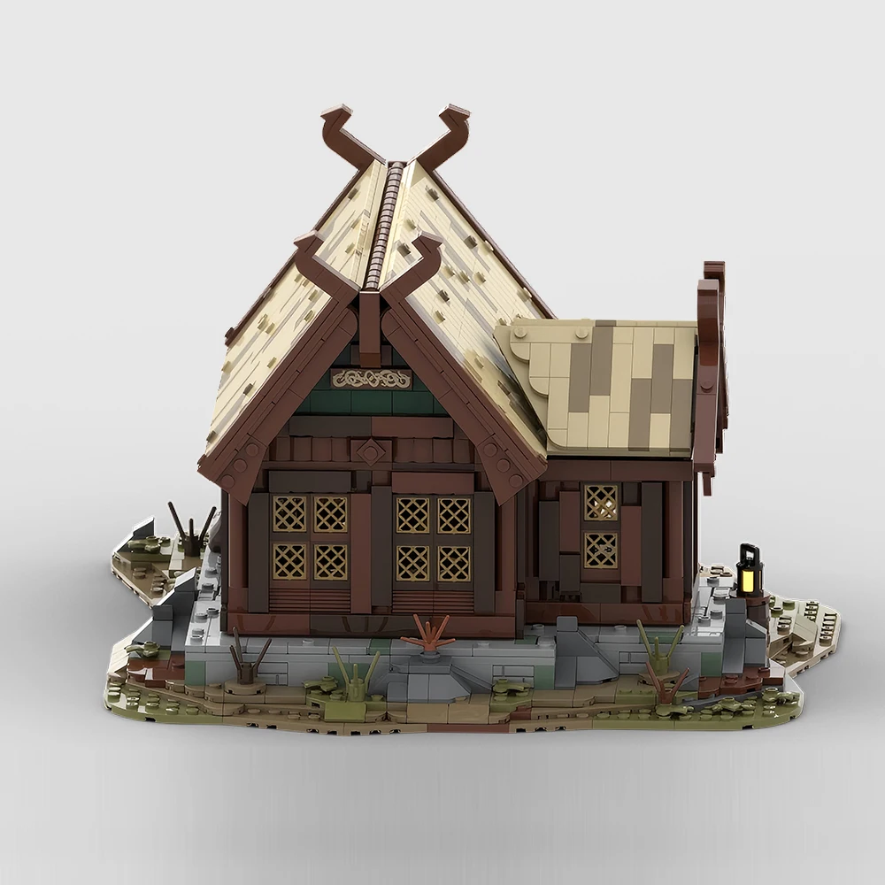1813PCS ใหม่ MOC ภาพยนตร์ซีรีส์ร้อนขาย Retro อาคาร Blacksmith House รุ่น DIY ประกอบของเล่นเด็กของขวัญวันเกิดชุด