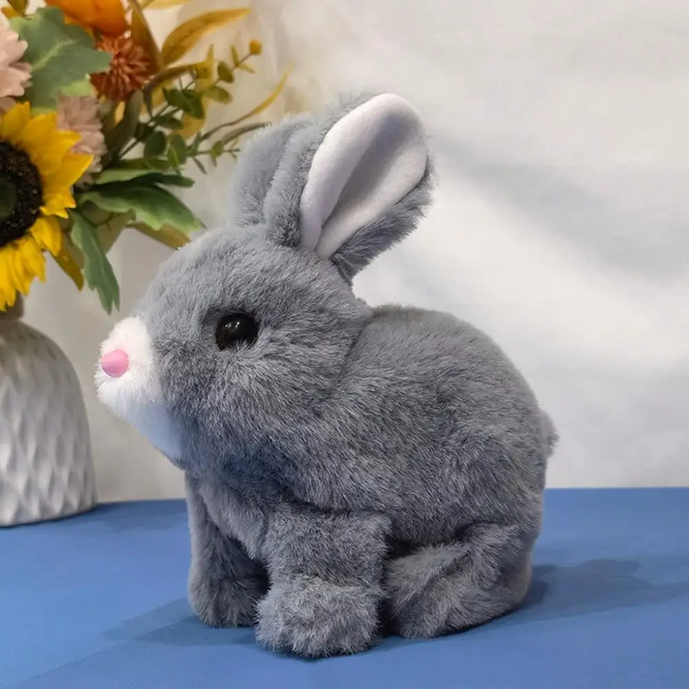 Rabbit Toy Electric Plush Simulation Rabbit Toy Walking Sound Interactive Pet Birthday Parties Holiday Gifts Room Decoration