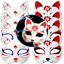 1/3Pcs Masks Blank Cat Mask DIY White Plain Party Cosplay Painting Face Unpainted Paper Accessories Fox Mask Craft Hand Painted