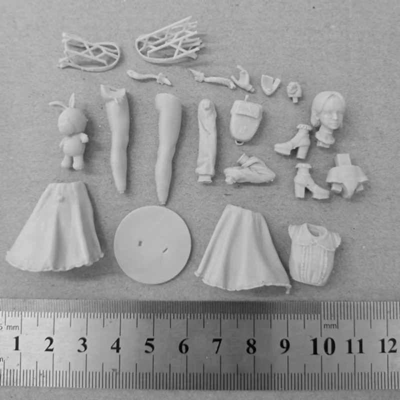 1/24 Scale 75mm Resin Model Kit Lolita Girl Figures Miniatures GK Unassembled and Unpainted Diy Toys Gifts Free Shipping