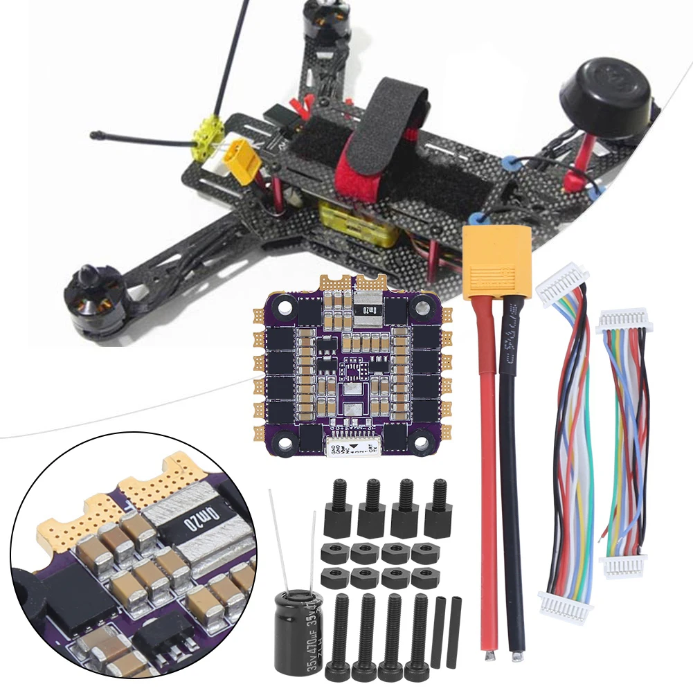 

3-6S ESC 4 In 1 ESC 4 In 1 ESC 45A 3-6S Speed Controller Board for RC FPV Racing Drone Quadcopter Red 45A ESC ESC RC ESC