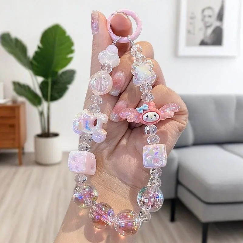 

Cinnamoroll Pochacco аниме Kawaii Sanrio цепочка на запястье для мобильного телефона милый кулон красочная сумка украшения подарки игрушки для детей