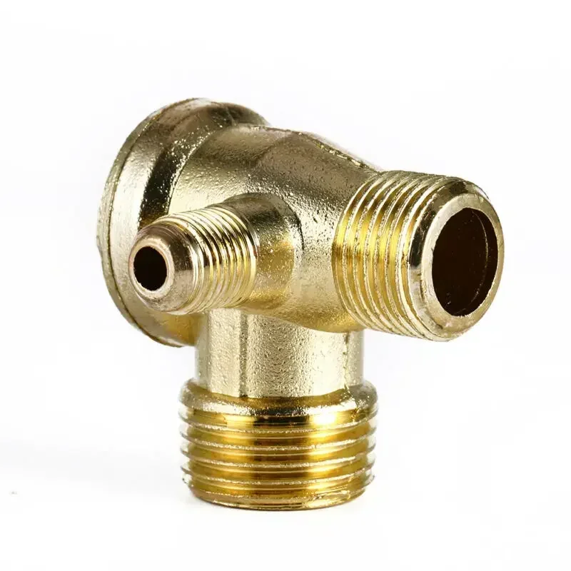 3-Way Unidirectional Check Valve Connect Pipe Fittings Check Valve Connector Tool For Air Compressor Replacement