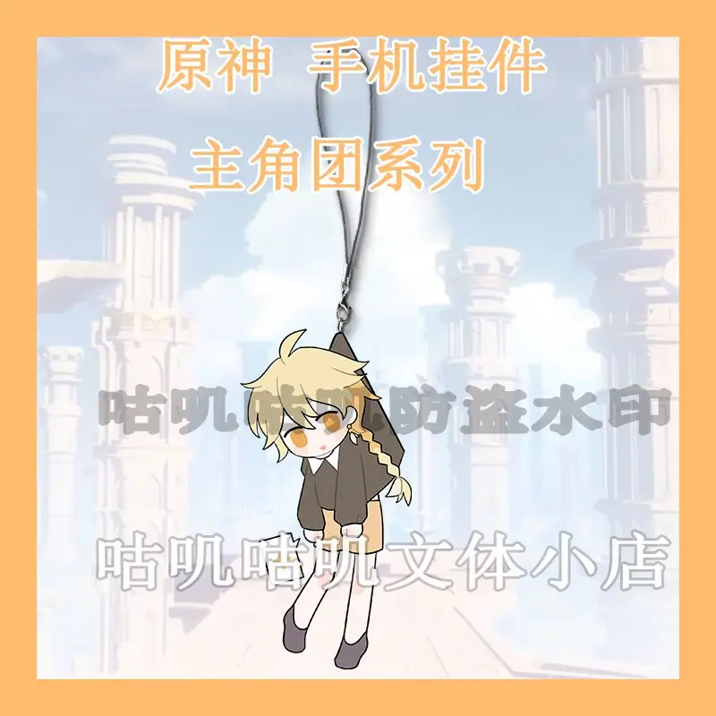 سلسلة الهاتف المحمول تأثير Genshin ، اللومين ، الأثير ، Dainsleif ، بايمون ، ديكور الحبل الهاتف لطيف ، هدايا عيد الميلاد