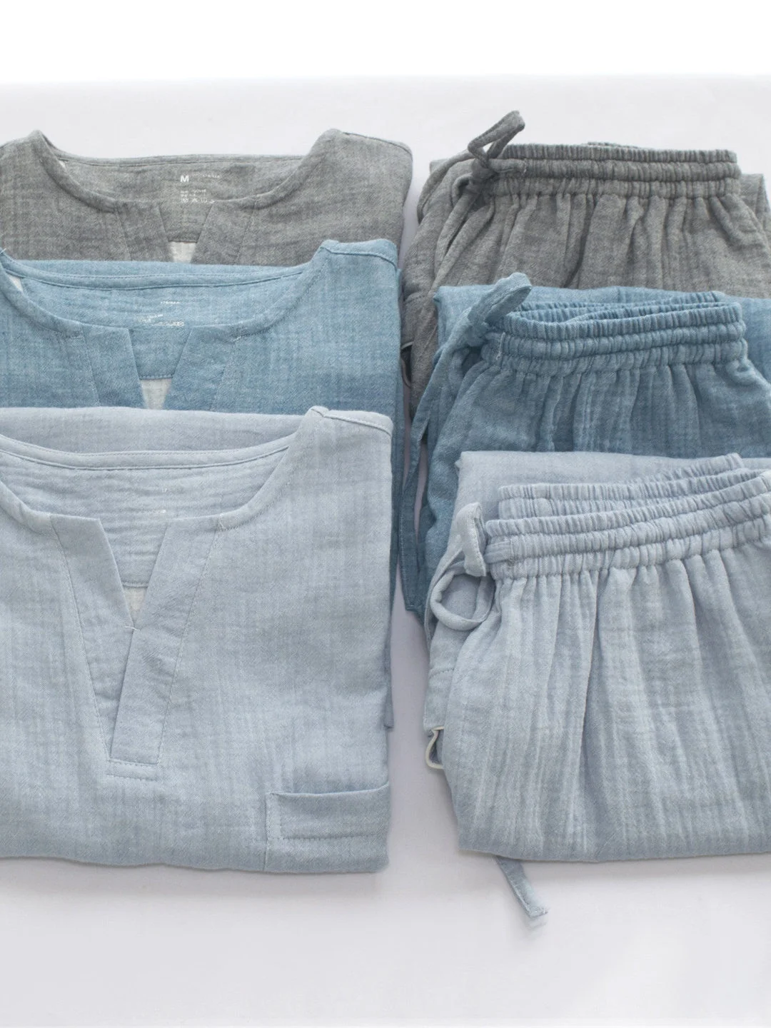 nuovo-pigiama-in-cotone-da-uomo-estivo-a-maniche-corte-e-pantaloncini-abbigliamento-da-casa-a-doppio-strato-con-scollo-a-v-comodo-e-tinto-in-filo
