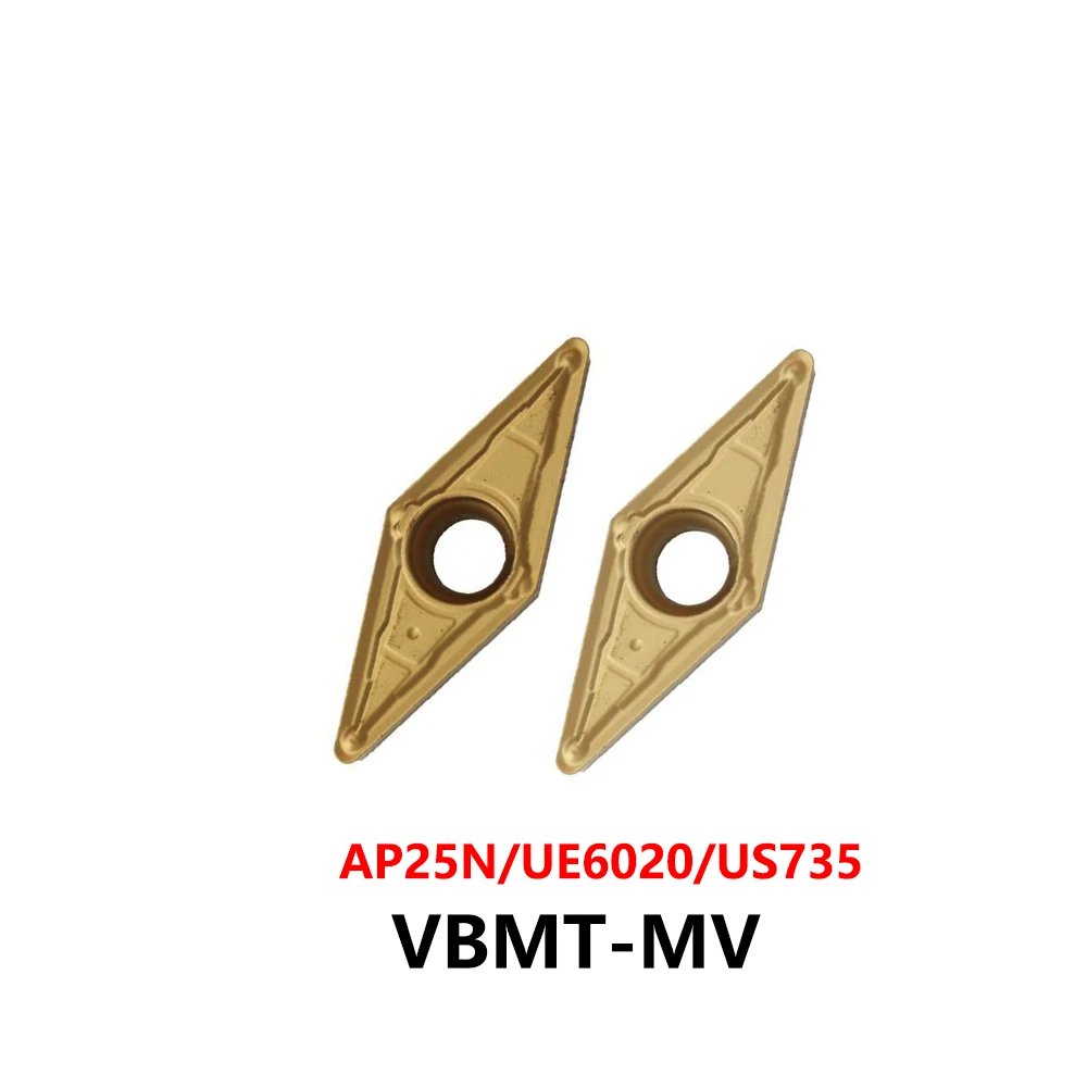 VBMT110304-MV VBMT160404-MV VBMT160408-MV AP25N US735 UE6020 Original Carbide Inserts VBMT160404 VBMT 110304 MV CNC Lathe Tools