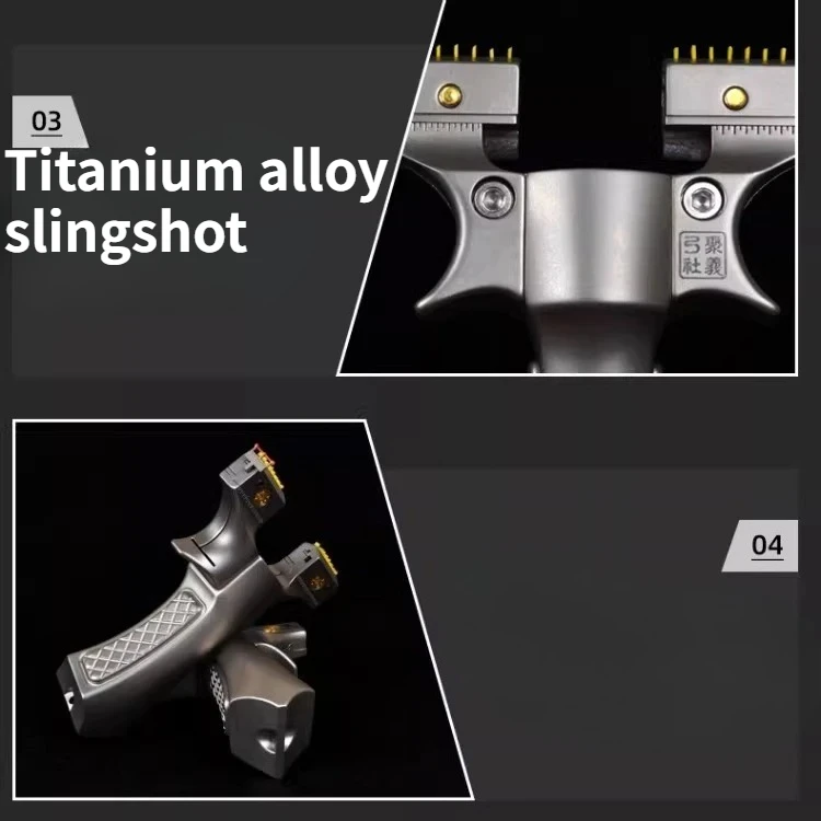 

Titanium Alloy Mobile Slingshot with High Precision Powerful Performance Suitable Outdoor Hunting EDC Tool
