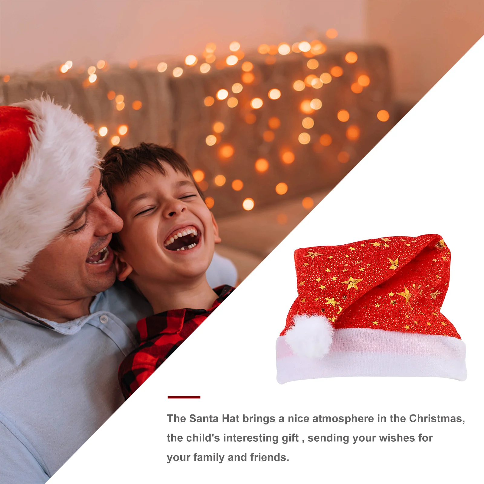 

2Pcs Christmas Hat Xmas Santa Hat Hanging Pendant Kids Holiday Decor Tree Ornaments Festival Christmas Gift Hanging Pendant