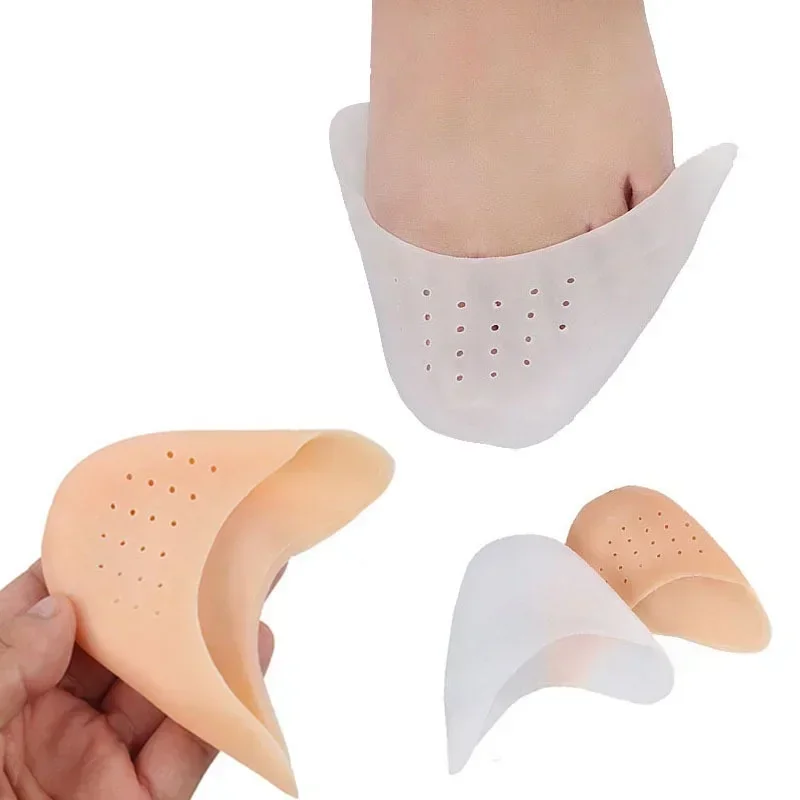 Protector de punta para zapatos de baile de Ballet con orificio de aire, herramientas de silicona para el cuidado de los pies, insertos absorbentes de suela, 1 par de almohadillas para los pies