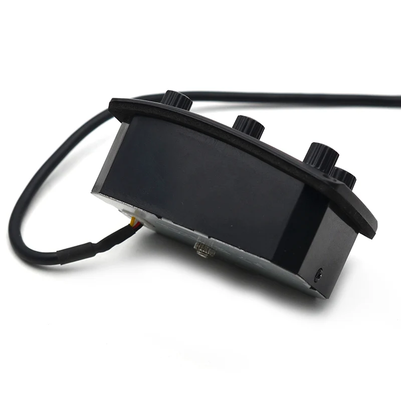 KLT-17A para guitarra acústica, ecualizador EQ de 3 bandas con sintonizador, 70x48mm