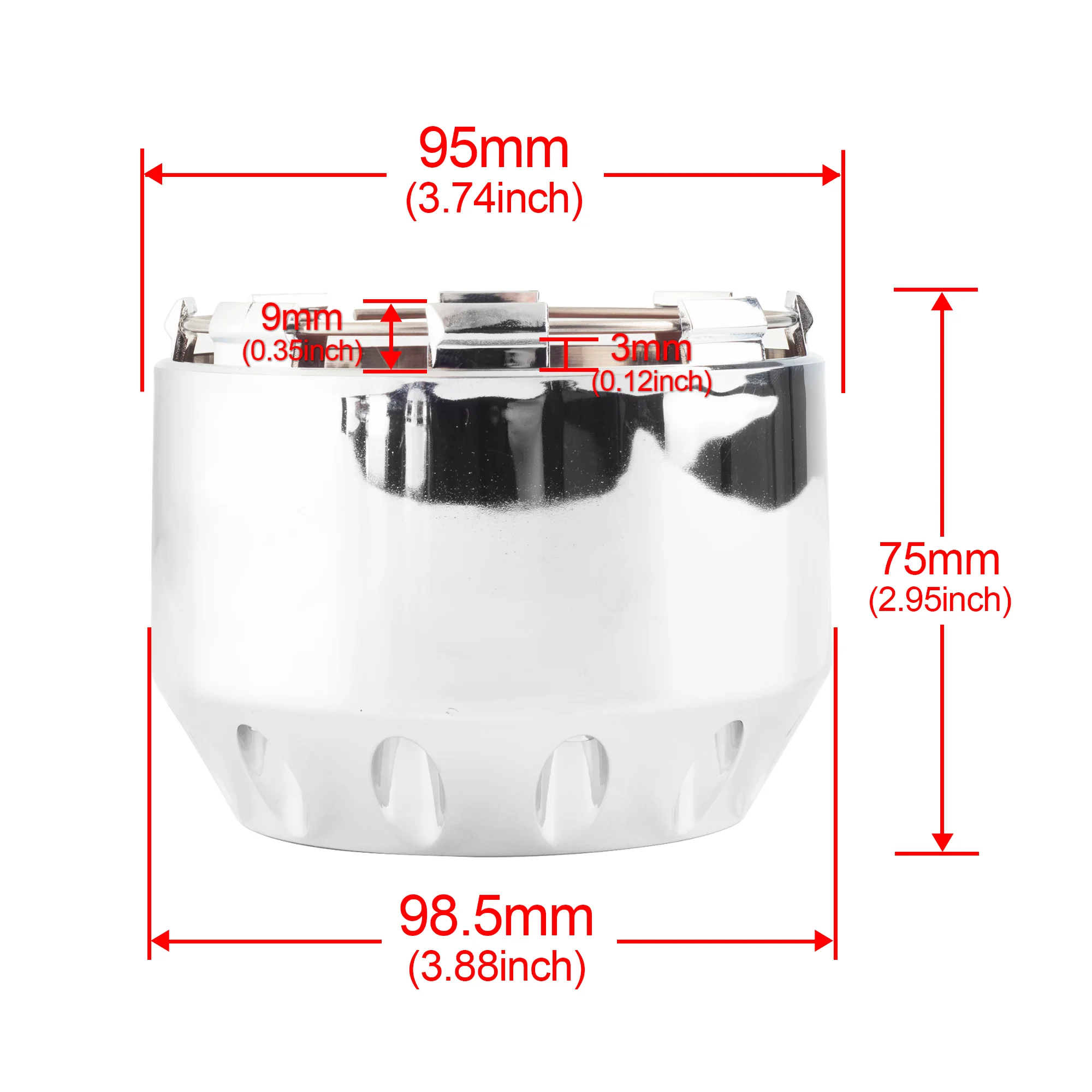 DewFlew 1/4Pcs Out 98.5mm(3.88in) Inner 95mm(3.74in) Car Wheels Rim Hub Cap For 464K98 905K98 1001786 Wheel Cap Auto Accessories