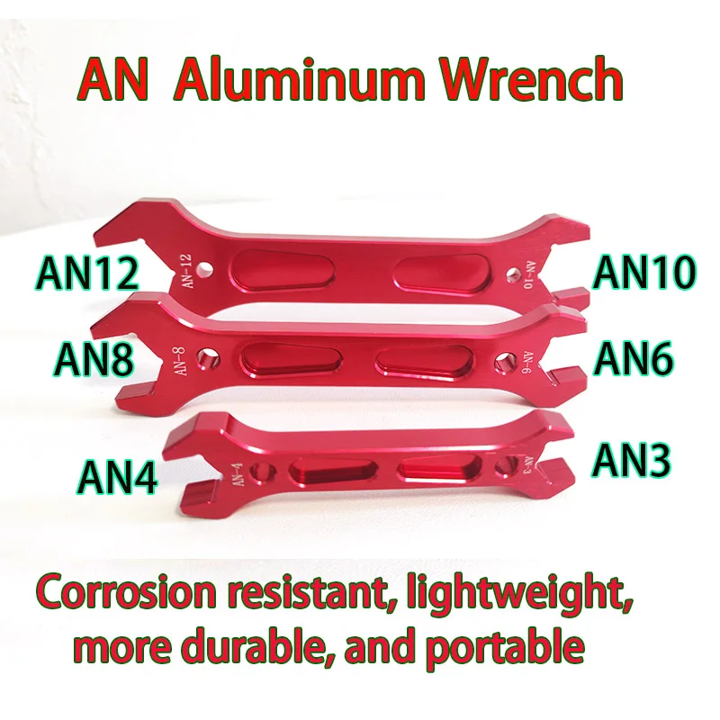 ZK Aluminum AN Hose Wrench Tool Kit Double Open End Spanner AN3 AN4 AN6 AN8 AN10 AN12 for Racing Car Fuel Line Fitting Repair