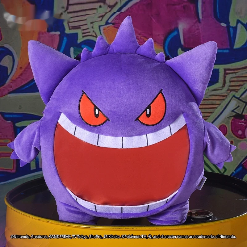 حقيبة ظهر Gengar Super Happy Series حقيبة كروس ذات سعة كبيرة حقيبة كرتونية لطيفة على شكل رسوم متحركة محيطية إبداعية هدية ممتعة حقيبة محمولة