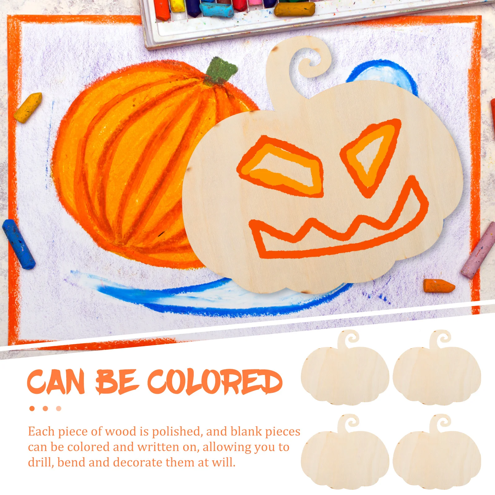 

4 шт., ломтик дерева тыквы 30x27 см, сделай сам, украшения для Хэллоуина, аксессуары для вечеринок, деревянное ремесло, пустой кулон, декор комнаты