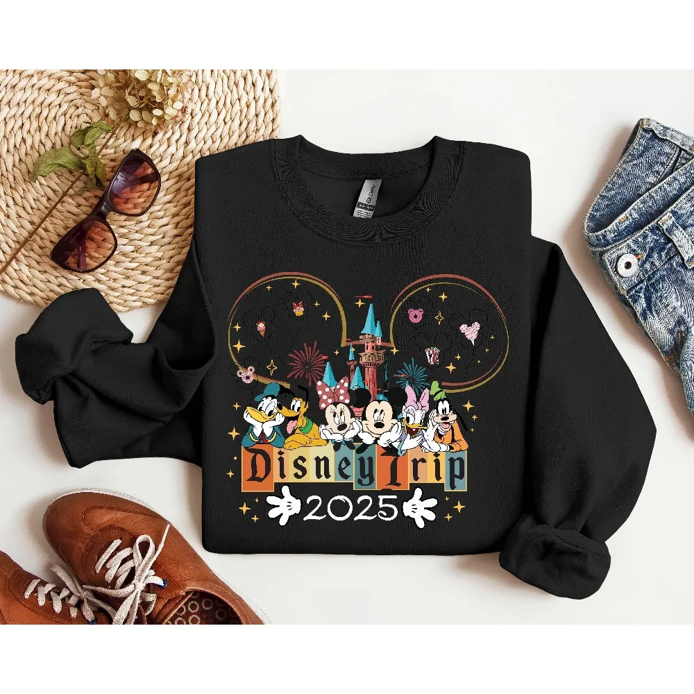 Der neue bedruckte Pullover mit Disney-Mickey-Motiv ist ein lockeres und warmes Paar-Sweatshirt für trendige Mädchen im Herbst 2023