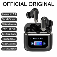 MOUIMI Tour Pro 2 Earphone Wireless Bluetooth 5.3 Color LED Screen Touch Controls Volume Control ANC Noise Cancelling Headphones