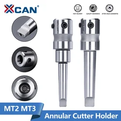 XCAN Morse Taper Arbor MT2/MT3 para vástago de Weldon de 3/4 pulgadas, cortador anular, Portabrocas hueco, soporte de extensión de taladro magnético