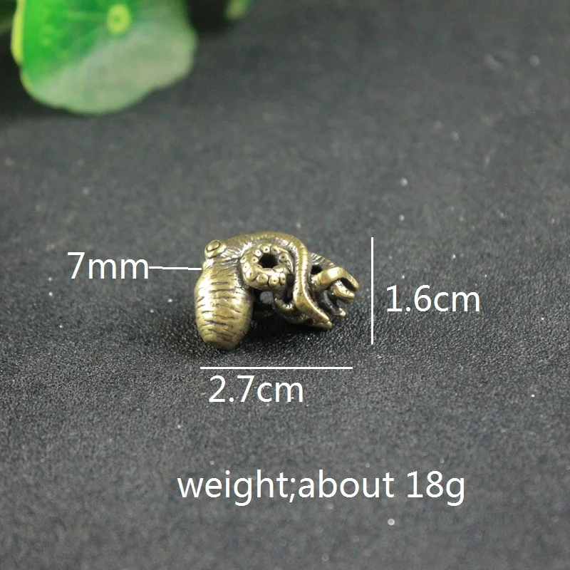 Retro Brass Sea Animal Octopus Knife Beads Outdoor EDC Umbrella Rope Pendant DIY Paracord Bracelets Accessories Lanyard Hangings