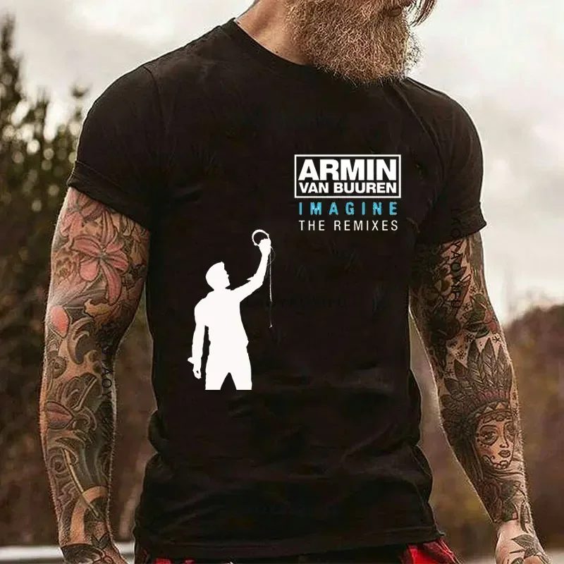 ARMIN VAN BUUREN BLAH T-Shirt Men Casual Trance Music Fans T Shirt Unisex Tops Fashion ARMIN VAN Dj Hip Hop Streetwear Tshirt