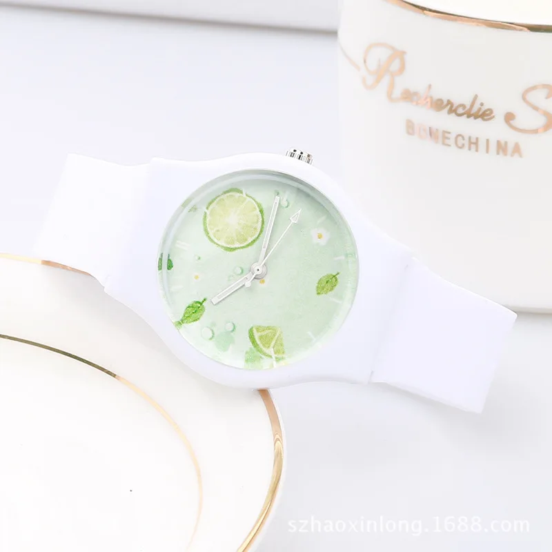 CIOFASummer New Cool Lemon Tape Children's Waterproof Drop-Resistant Watch Luminous Fashion Men and Women Student's Watch