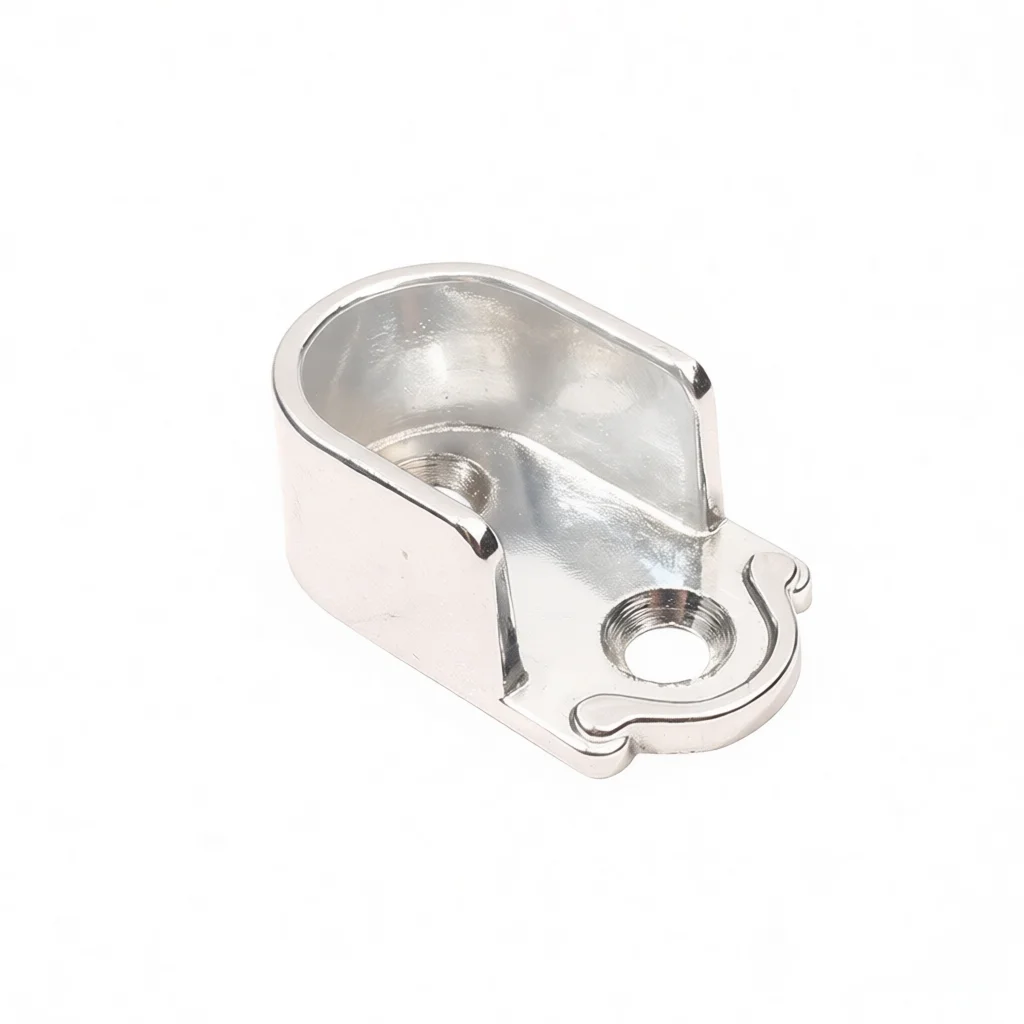 Thick Zinc Alloy Closet Rod Flange Bracket Wardrobe Rail Support Hardware Furniture Organizer Accessory Holding Tool