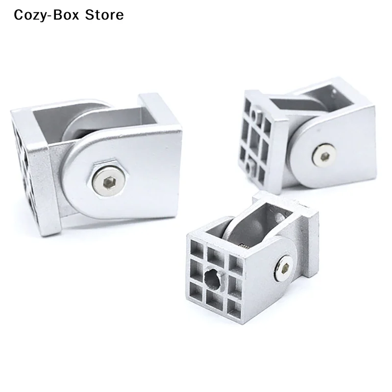 [ZY]1PCS 2020/3030/4040 Zinc Alloy/Aluminum Profile Living Hinge Fittings Right Angle Flexible Pivot Joint Connector[ZY]