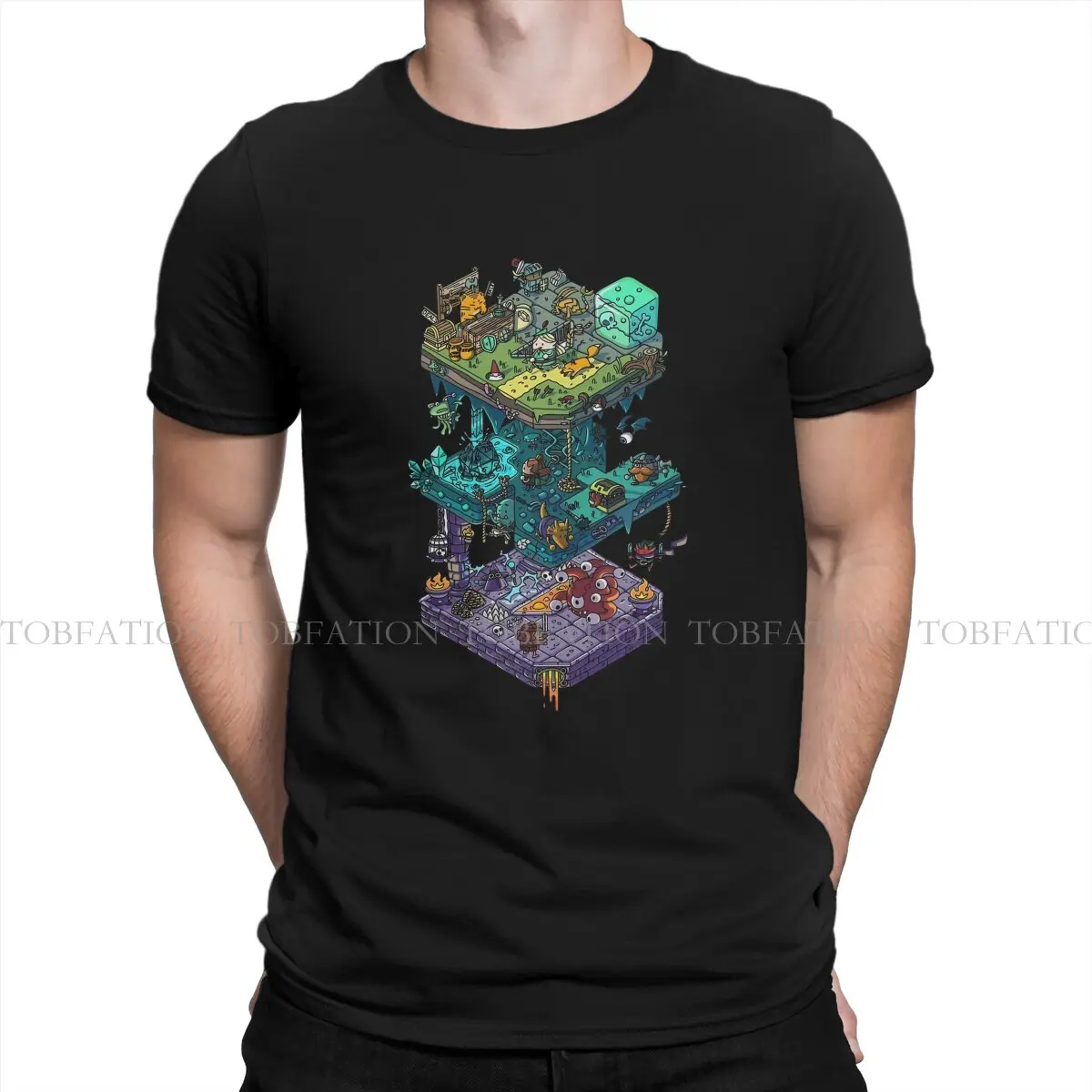 Dungeons And Isometric Dragons Casual TShirt DND Dices Game Style Streetwear 100% Cotton T Shirt Men Tee Special Gift Clothes