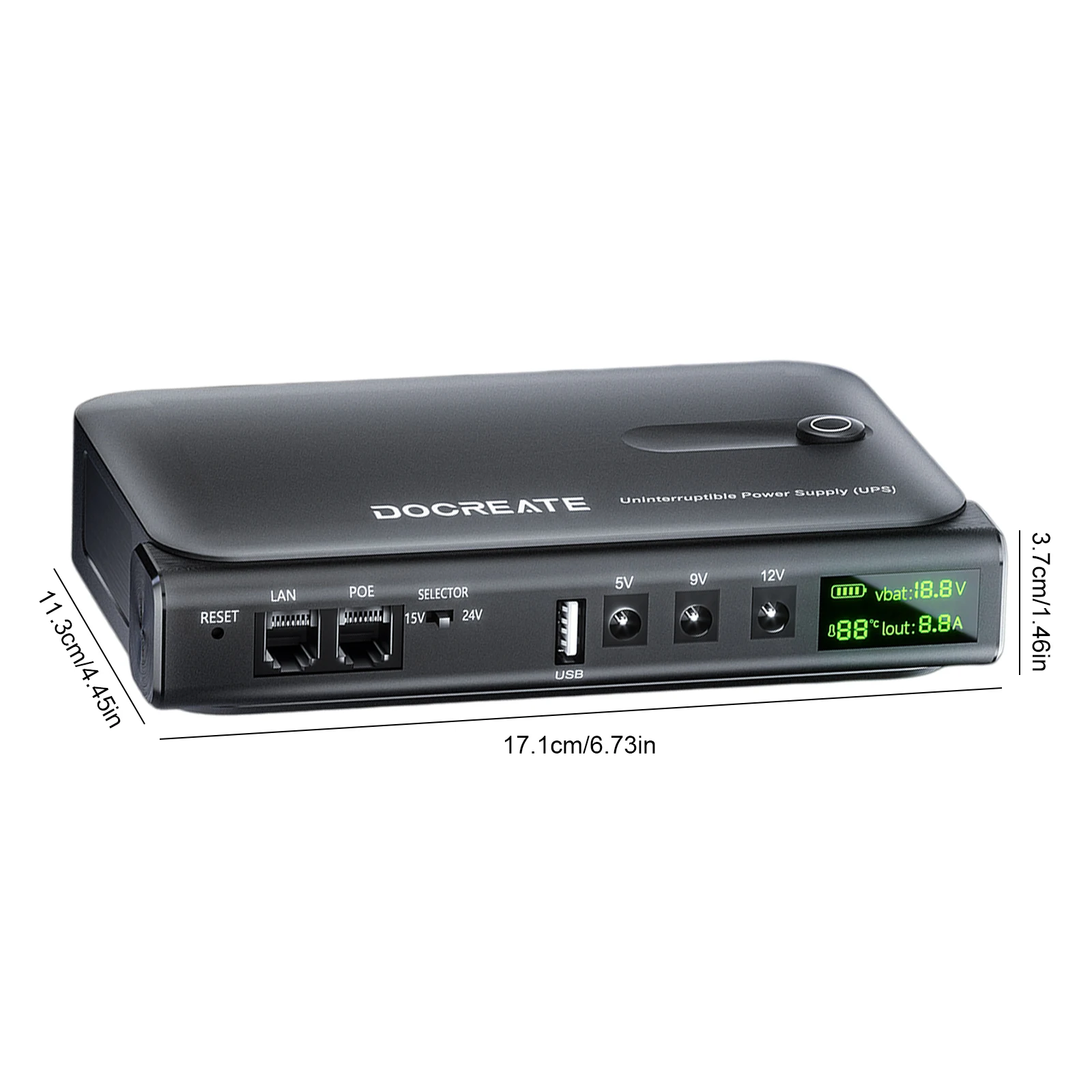 มินิ ดีซี ยูพีเอสเครื่องสำรองไฟ 5V/9V/12V ความจุขนาดใหญ่เอนกประสงค์แบบพกพาอะแดปเตอร์ไฟสำรอง UPS สำหรับเราเตอร์อินเตอร์เน็ตไร้สาย