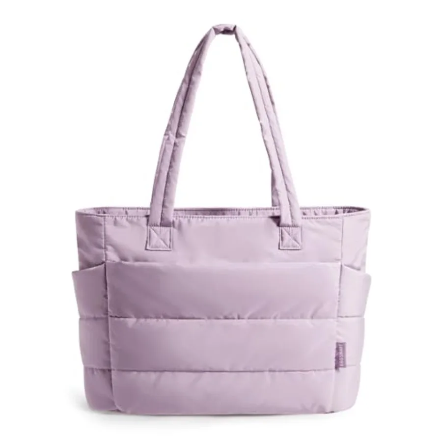 

BAGSMART Tote Bag for Women, Lightweight Puffy Tote Bag with Compartments Shoulder Bag Handbag for Travel, Work, Gym Lightweigh