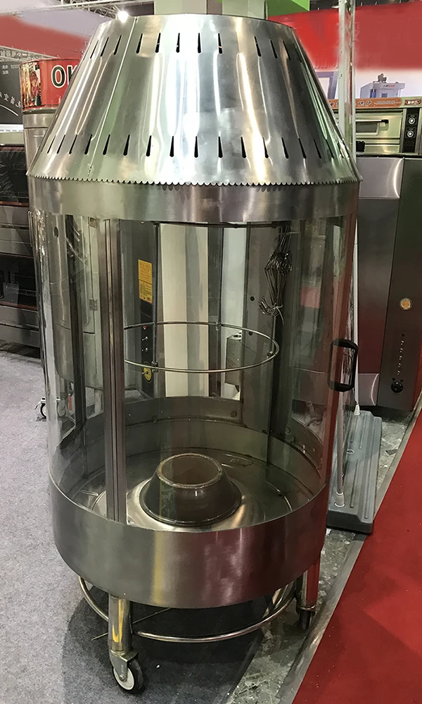 Commercial Charcoal Grilled Meat Chicken Turkey Pork Pig Duck Rotating Roaster Oven Fish Roasting Machine