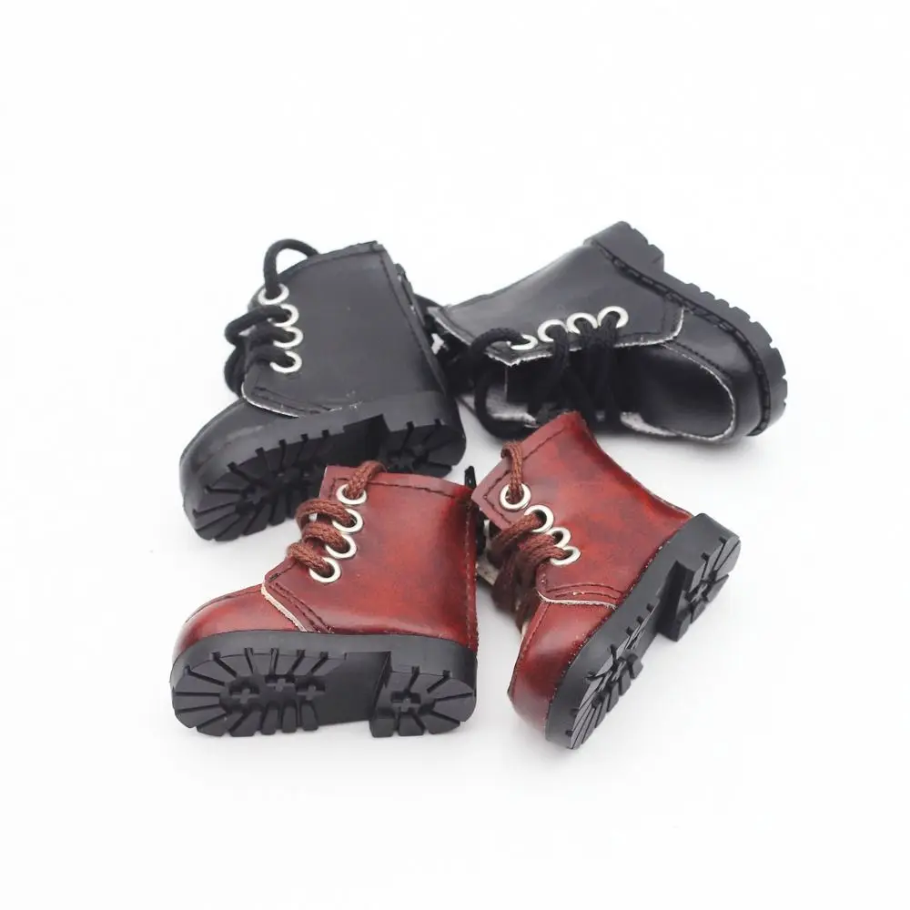 Chaussures en coton de style collège en cuir PU, bottes de beurre bricolage, accessoires vestisens, jouets cadeaux, poupées 1/12, mode, 20cm