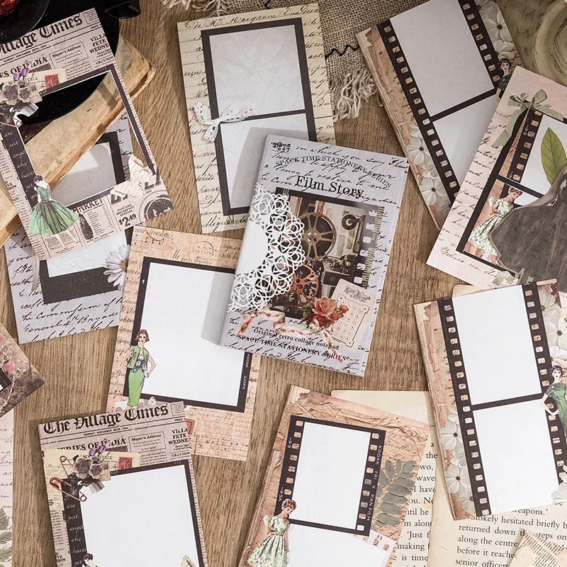 60pcs/pack Vintage Materials Message Memo Paper School Collage Stationery DIY Photo Album Scrapbooking Notes Paper Card Making