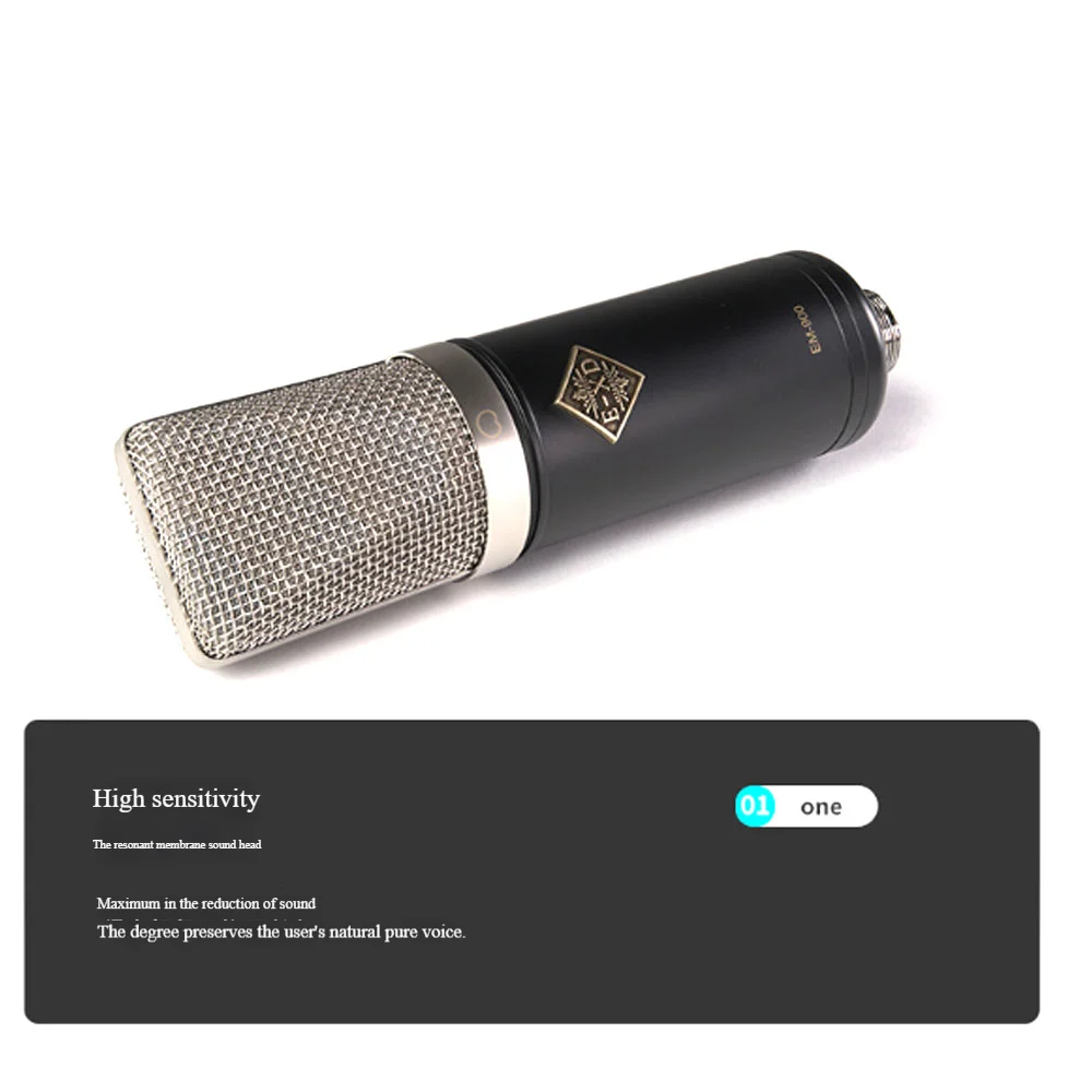 The New EXD EM900 professional condenser microphone is used in studios/recording studios/sound card live streaming /tiktok
